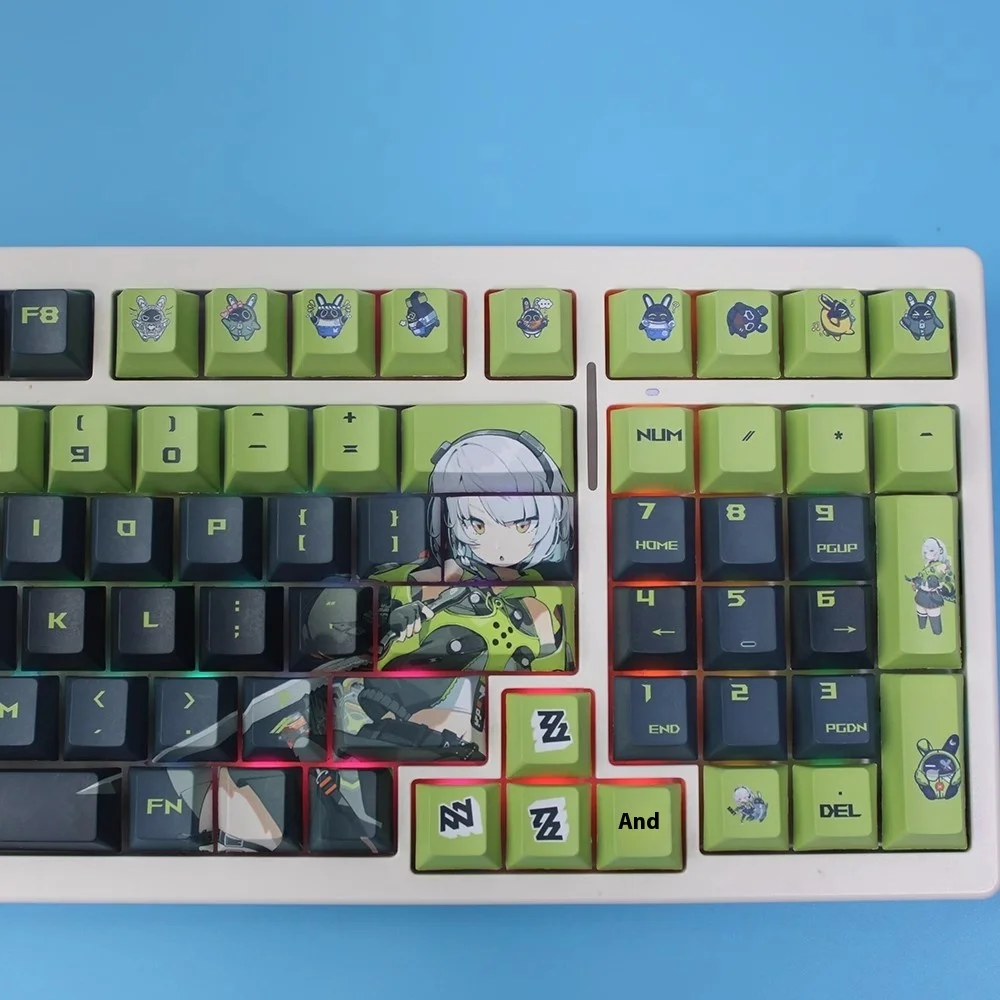 Anbiid Mara Keycaps, Anime Cartoon Game, PBT, Accessoires informatiques ergonomiques à sublimation, Clavier mécanique Keycaps, Cadeaux personnalisés