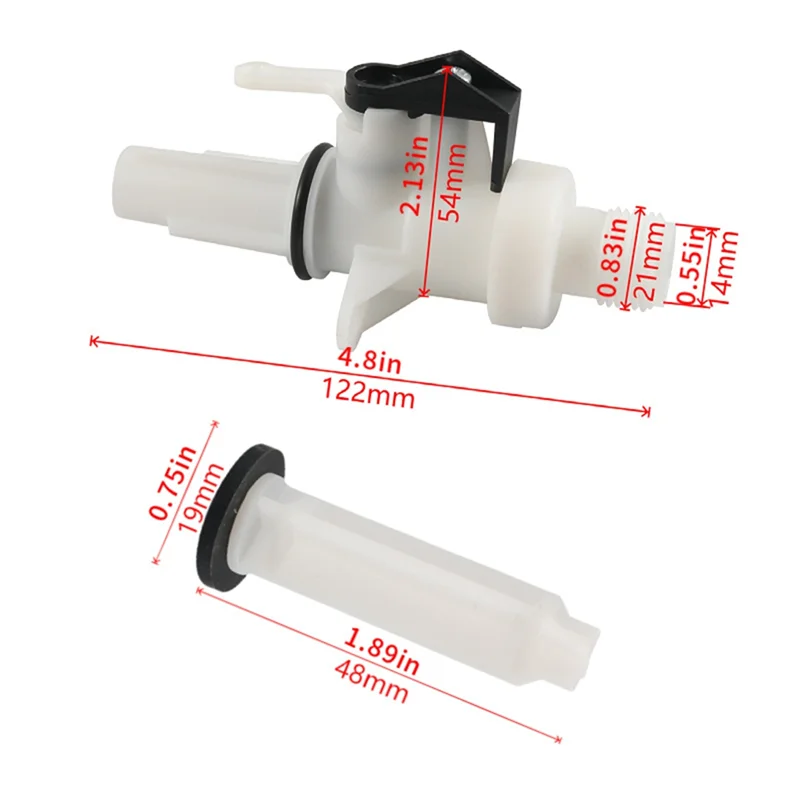 

AB96-Upgraded RV Toilet Water Valve Kit 13168 For Thetford Magic IV Toilets High And Low Models