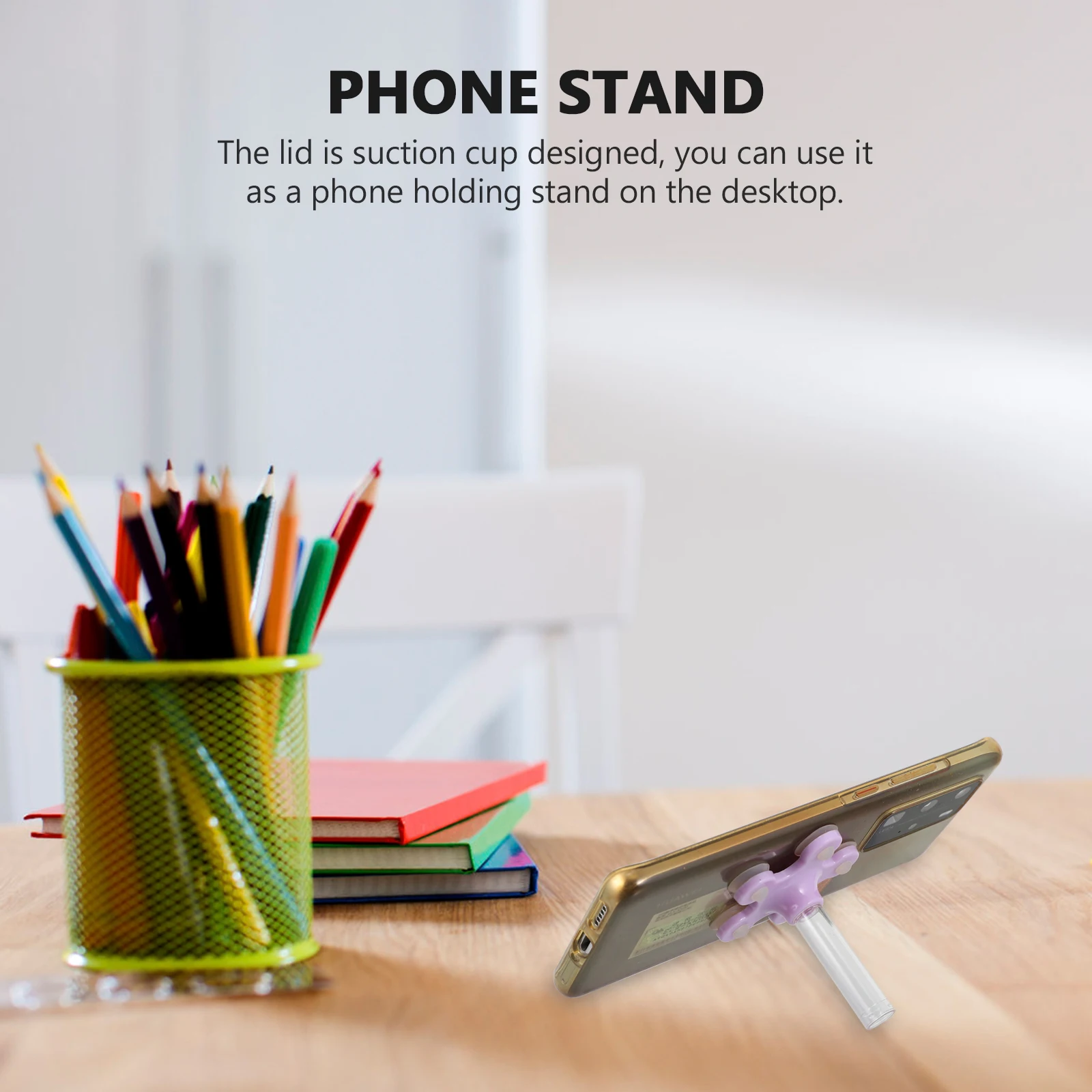 

10pcs Gel Smooth Writing Medium Point Cute Phone Stand Pens Office School Portable Adorable Sign Pens With Suction Cup Lid