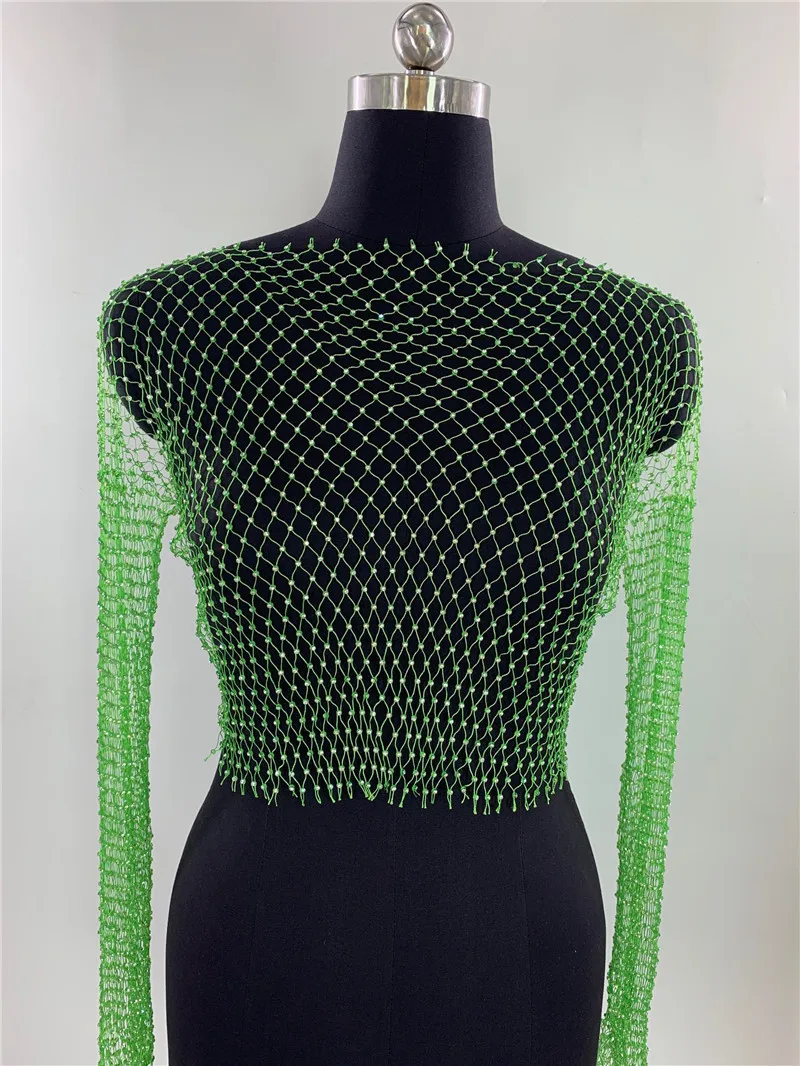 

Cross-Border Hollow out Fiing Net Diamond iny Women's Vest Top Ins2020 Trendy European Sle Inner Wear ort Length