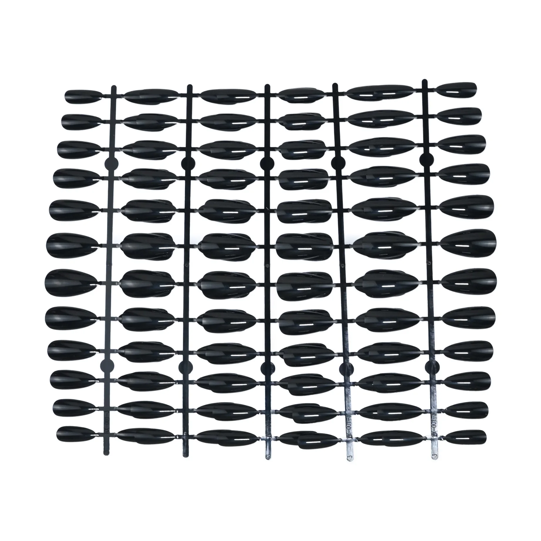 120Pcs Medium-Long Black Almond French Press-On Nails, Glossy Texture, Detachable Design, Easily Upgrade Your Nail Style, Ideal