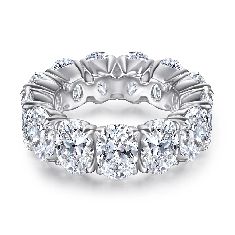 

S925 pure silver plated 18K gold PT950 platinum creative geometric pure silver ring women's ring fashion gemstone ring
