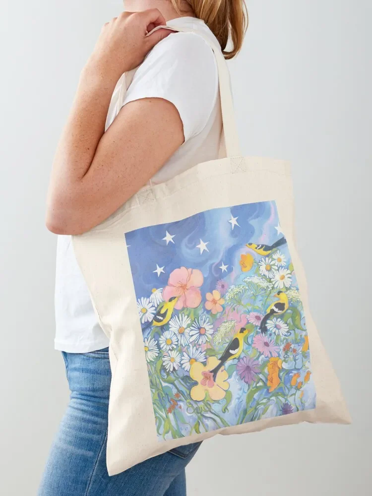 Twilight spring meadow Tote Bag tote bag custom bags luxury women personalized tote Bag