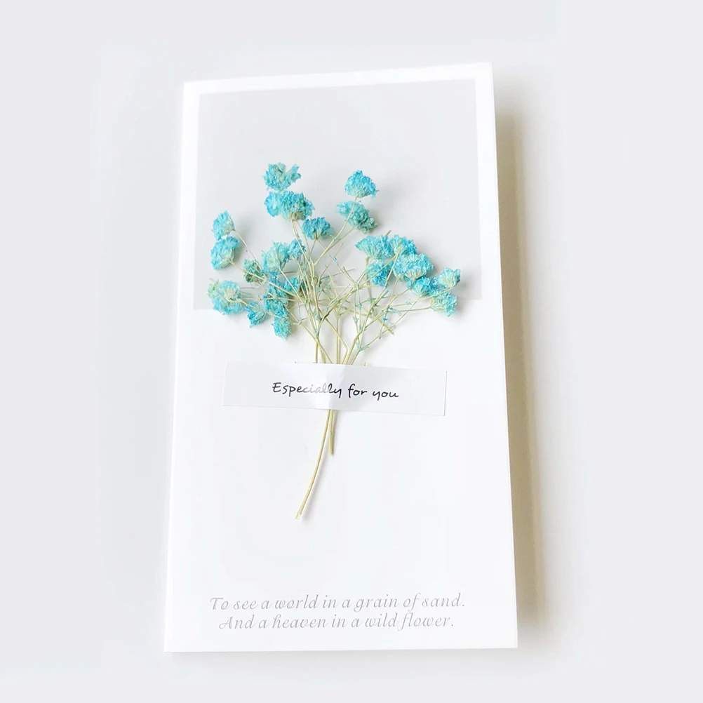 

12pcs Greeting Cards Eco Friendly Premium Material Party Invitation Valentine Day Occasions Dried Flower