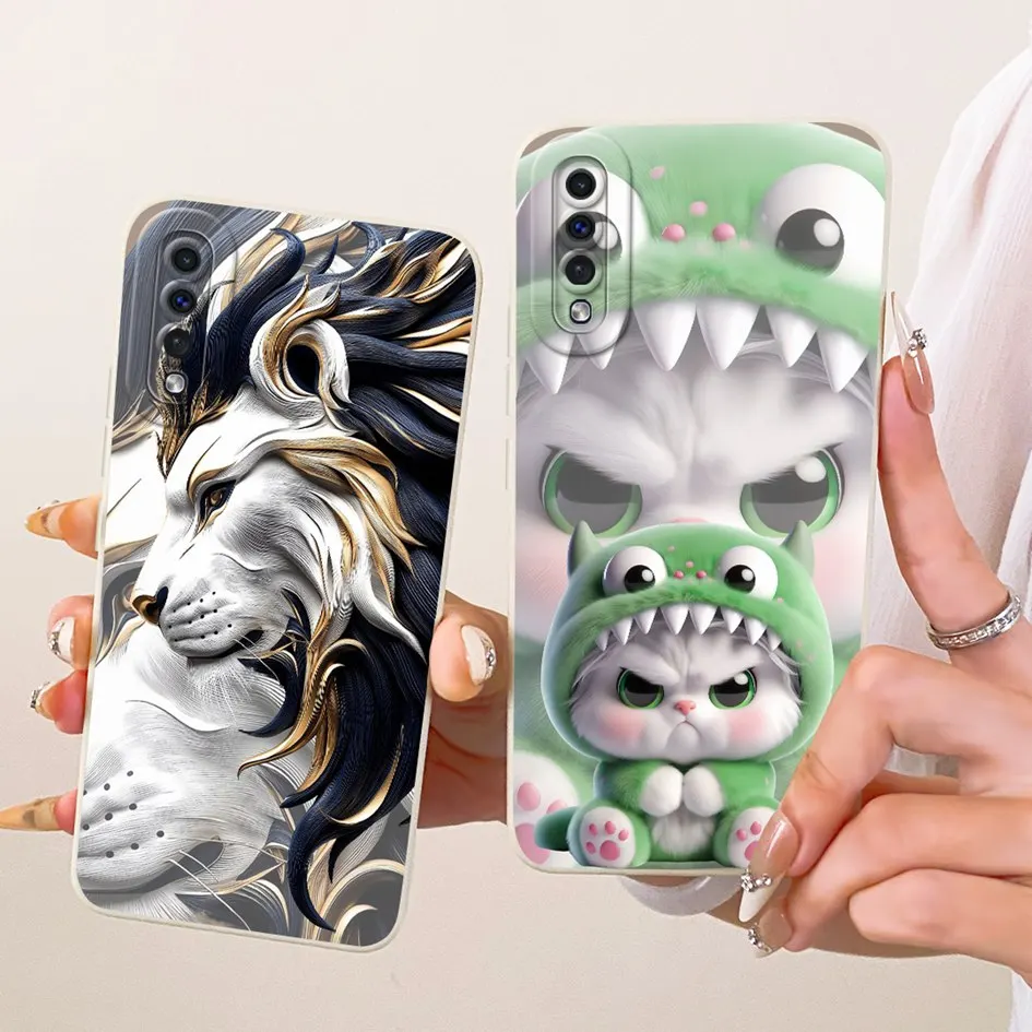 For Samsung Galaxy A50 Case SM-A505F Lovely Cartoon Soft Liquid Silicone Shockproof Cover For Samsung A70 A50s A30s A 50 S Funda