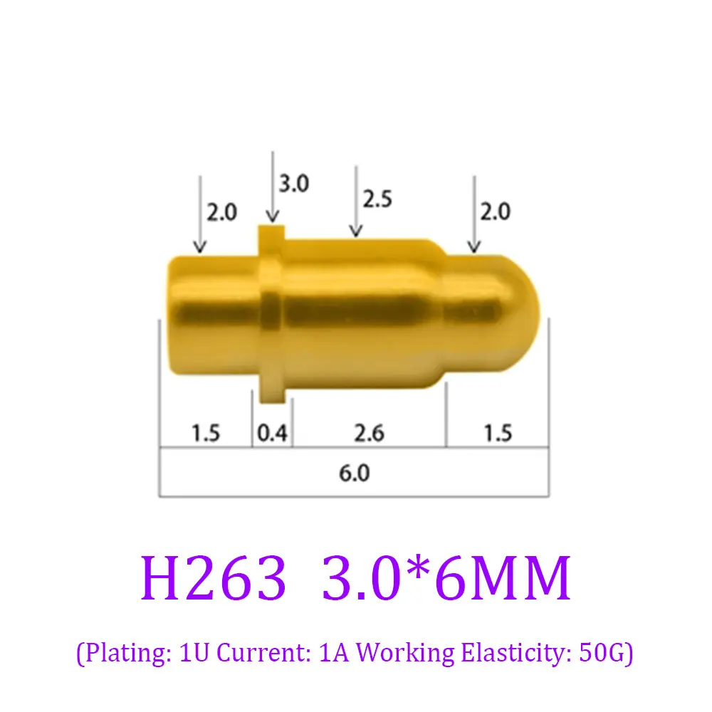 YUXI 1 sztuk Pogo Pin wysoki prąd sprężynowy złącze 1A 1.5A 2A 3A 5A wysokiej mocy gilzy sonda testowa ładowania Pin