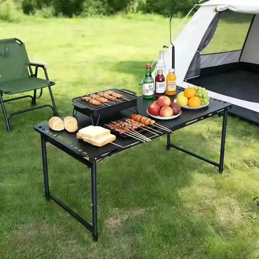 Outdoor Quick-Open Tactical Folding Table, Portable, With Portable Opening, Stainless Steel Camping Outdoor Table, Portable Camp