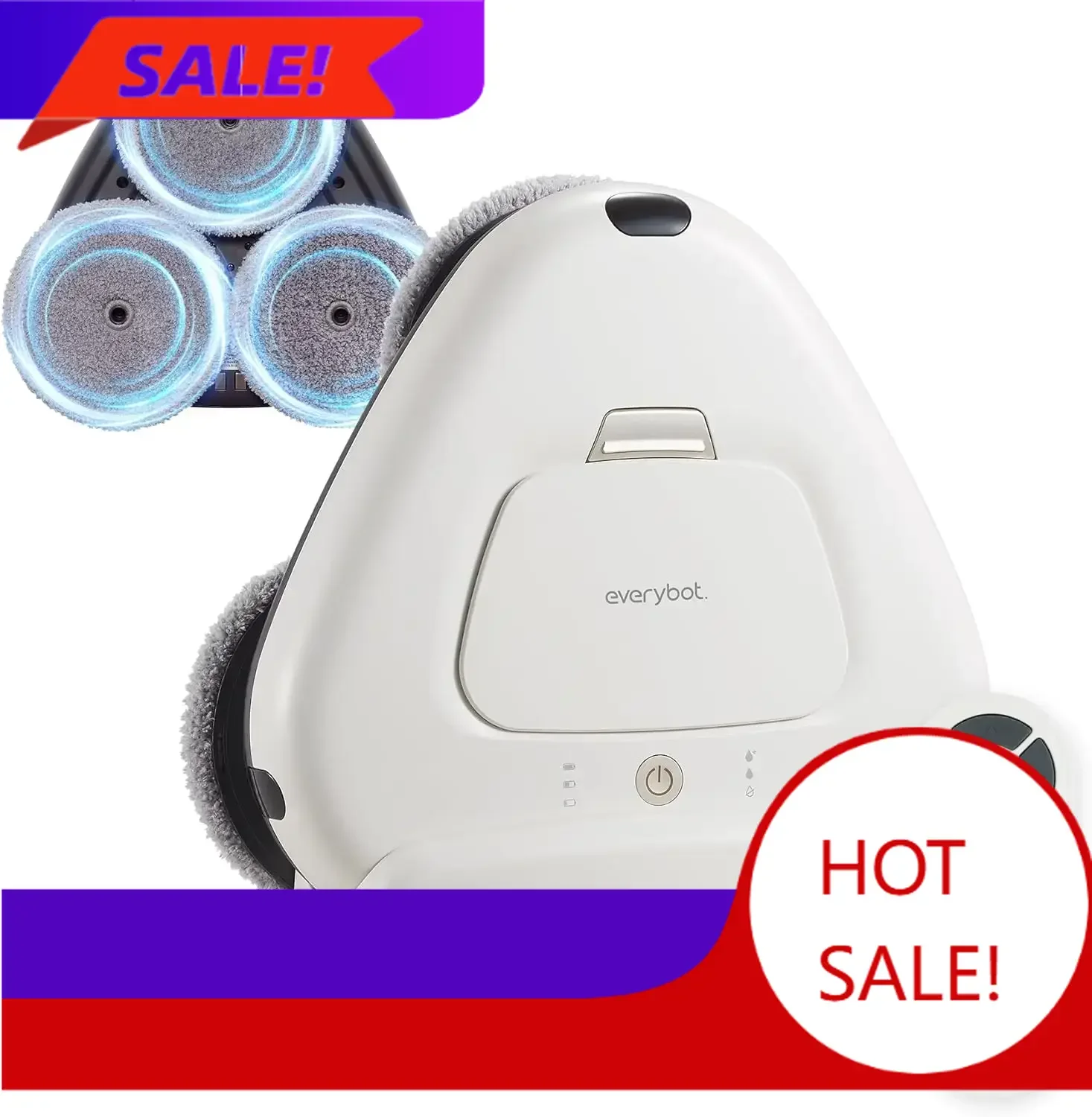 

Бестселлер: Робот-швабра с тремя вращающимися насадками - Ультратихий умный робот-пылесос для уборки (только робот) | Мощная стильная швабра с 3 режимами вращения для влажной уборки