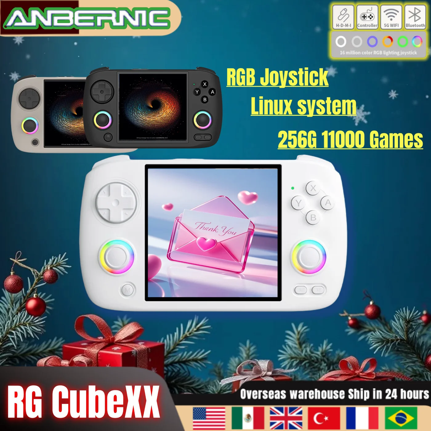 

NEW ANBERNIC RG CUBEXX Retro Handheld Game Console Video Player Gaming Linux HD IPS RGB WIFI Bluetooth PSP Games Gift RGCUBEXX