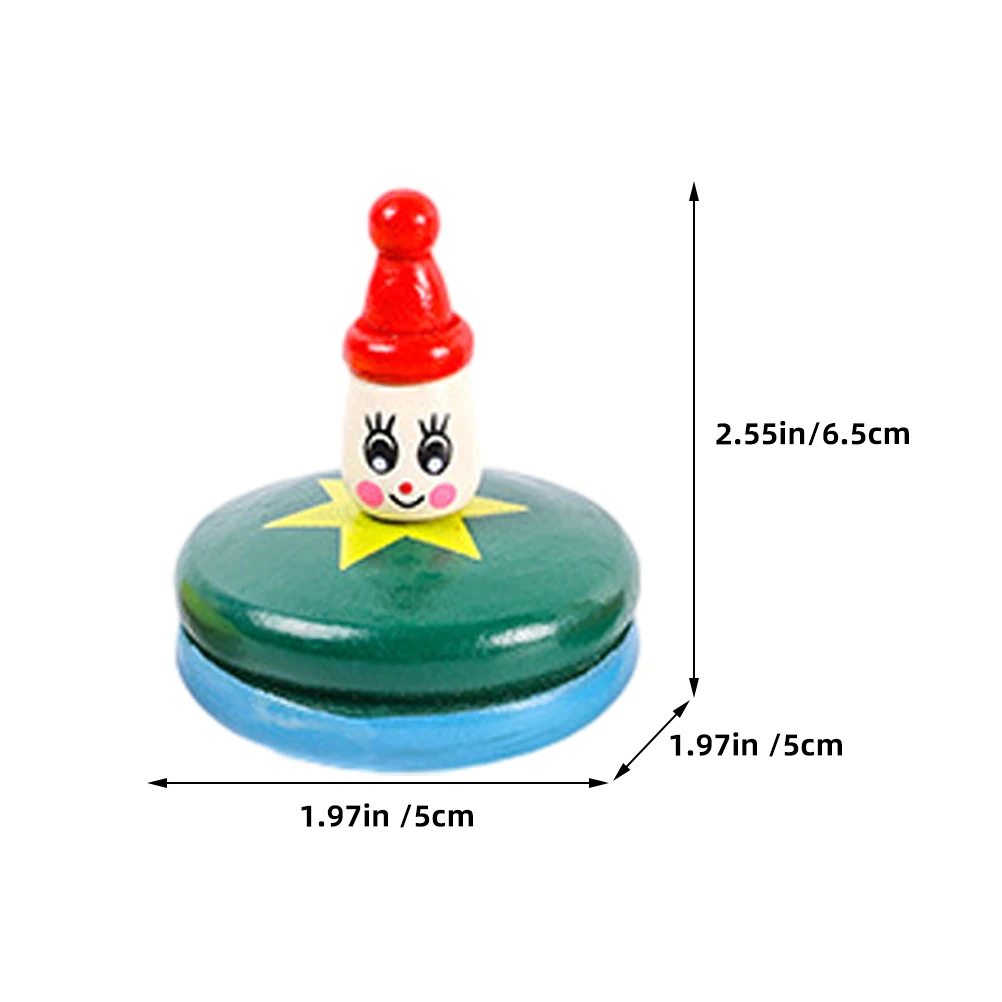 5 pezzi di cartone animato giroscopio in legno manuale a rotazione rapida mini giroscopio per bambini forniture interattive per bomboniere di decompressione