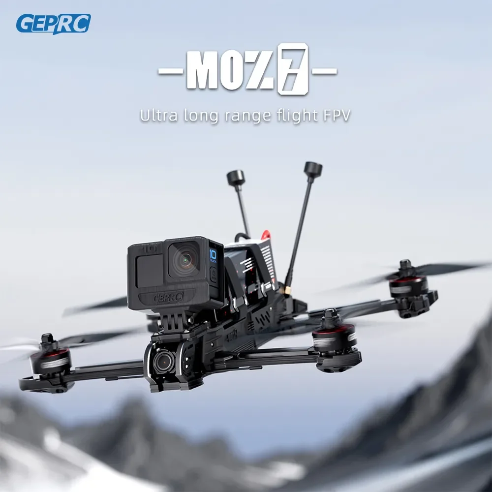 GEPRC MOZ7 HD O3 Long Range FPV GPS 7Inch 1280KV F722-HD-BT 4K/120fps Built-in Bluetooth RC Quadcopter LongRange Freestyle Drone