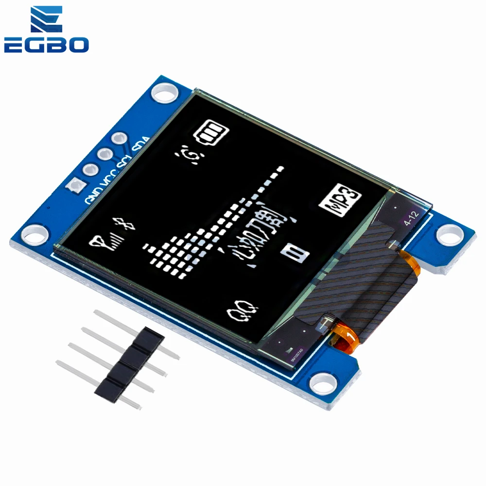 หน้าจอ OLED ขนาด1.1นิ้วโมดูล LCD 96 × 96อินเทอร์เฟซ4PIN SPI SH1107 7PIN แอลซีดี1.1 "โมดูลหน้าจอตั้ง OLED สีขาวสำหรับ Arduino