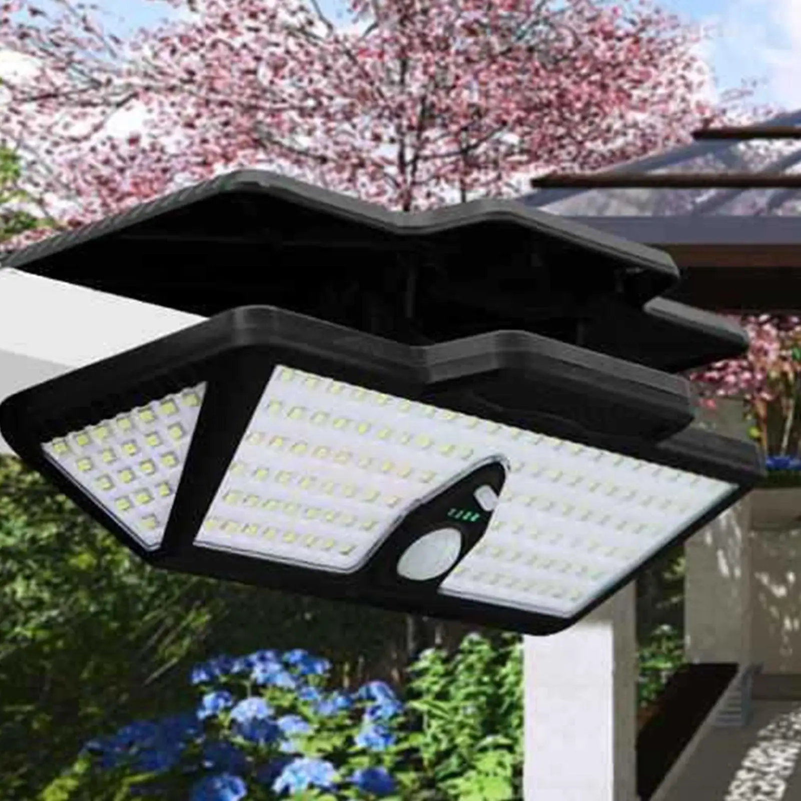 

Солнечные фонари для наружного использования IP44 Водонепроницаемая сенсорная лампа 208 Светодиодный светильник на солнечной энергии с 3 цветовыми режимами для домашней парковки