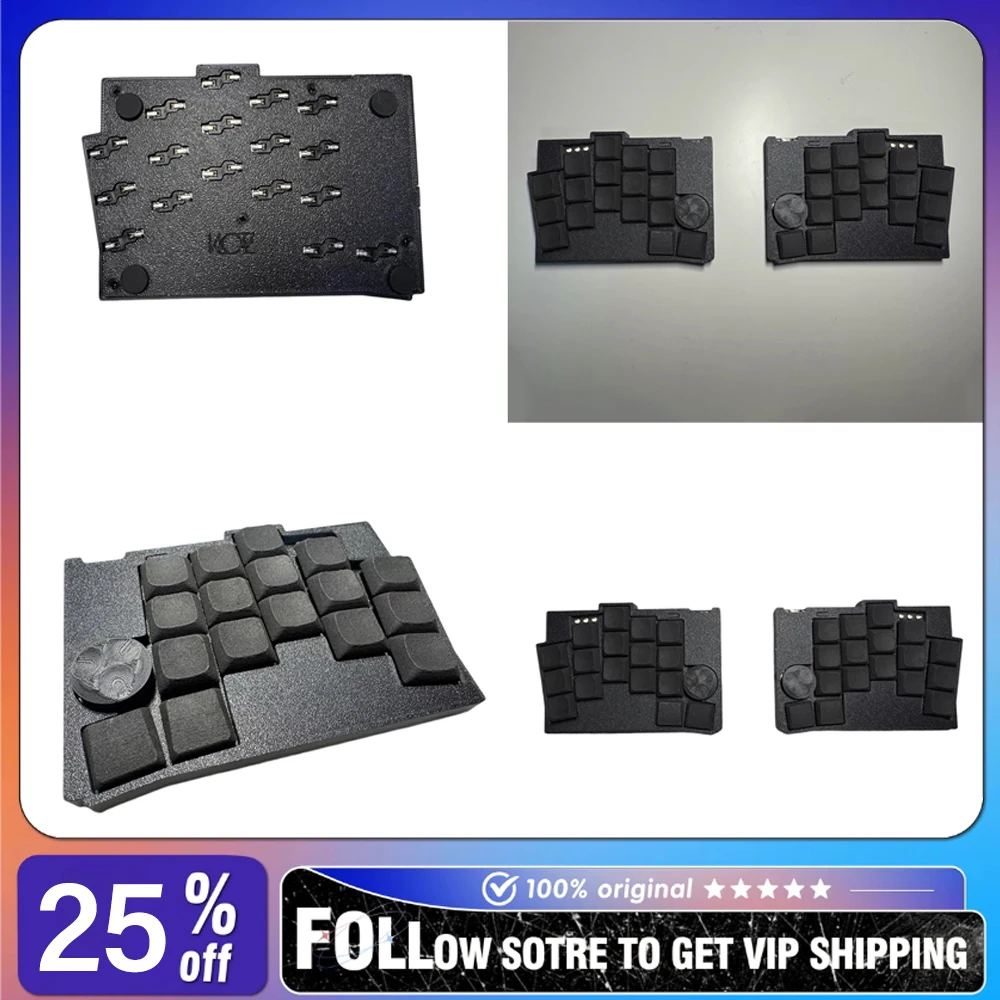 KLOTZ Wireless Split Keyboard Kit 34-key Chocv1 Hot-swappable Switch PLA Printed Shell 200mah Battery ZMK Customized Gaming Gift