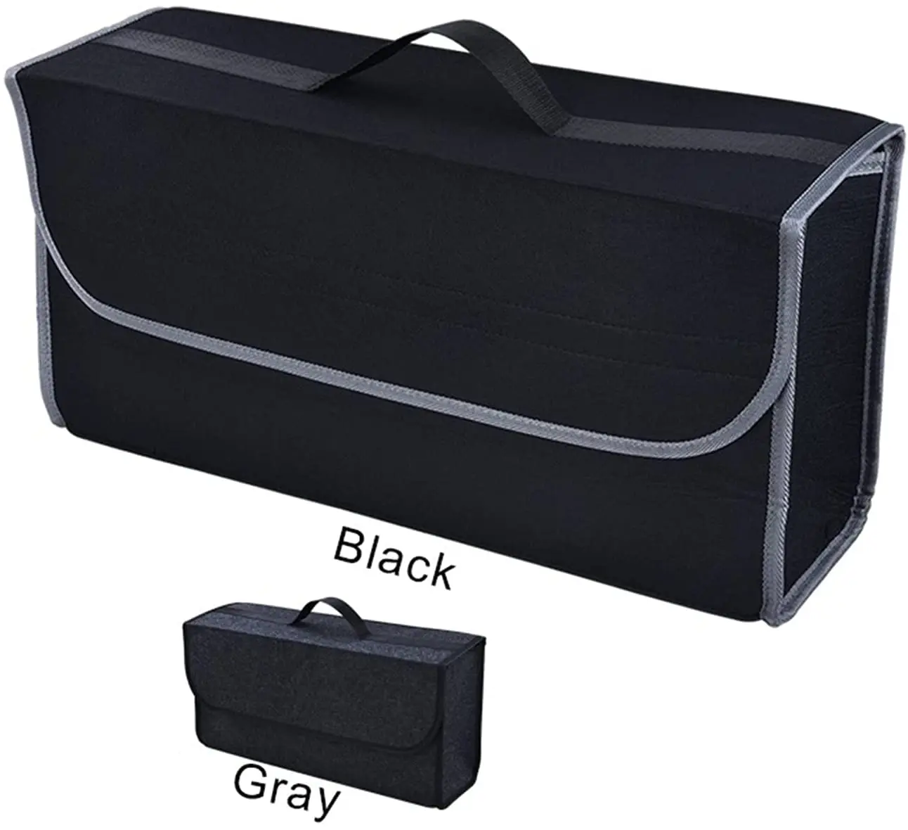 New Car Trunk Organizer Car Collapsible Soft Felt Storage Box Cargo Container Box Trunk Bag Stowing Tidying Holder Multi-Pocket