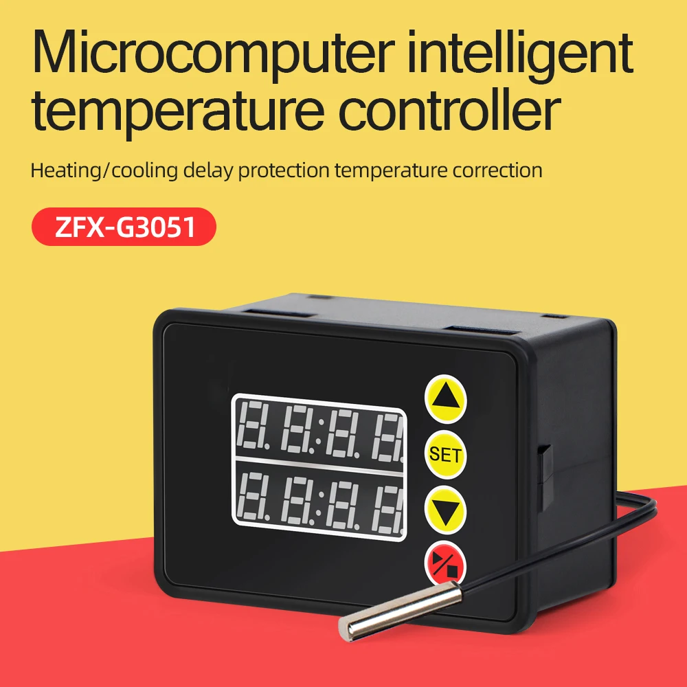 

ZFX-G3051 10A Digital Temperature Control LED Display Thermostat Heat Cooling Control Instrument AC110-220V With Probe line