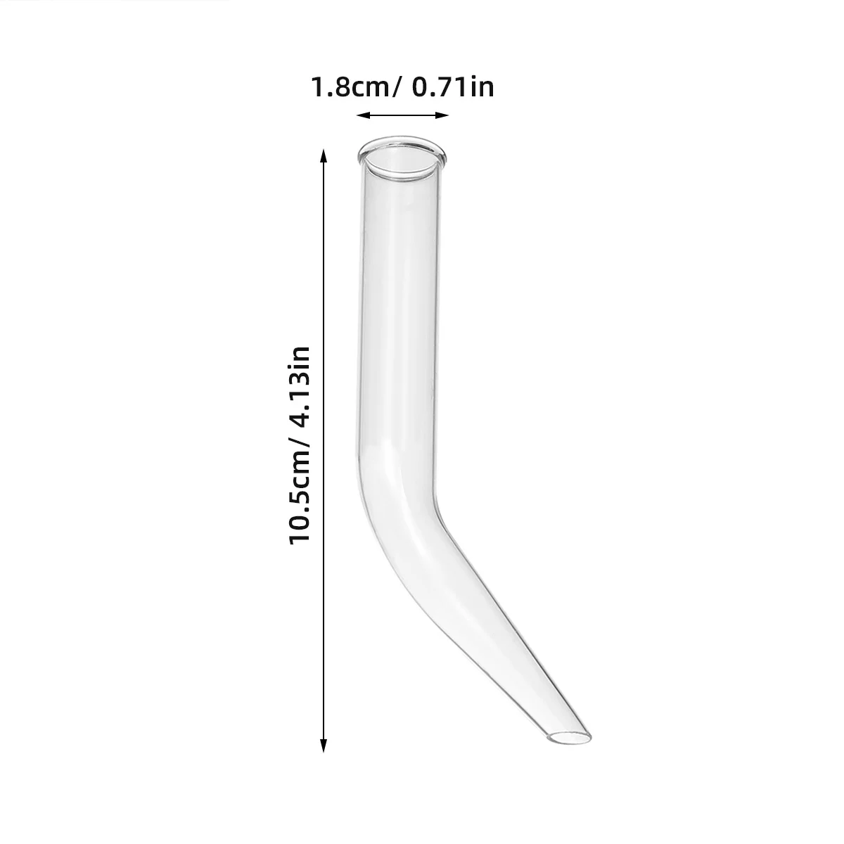 

5 PCS Transparent Distillation Tube Ox Horn Laboratory Teaching Equipment Chemistry Class Instrument