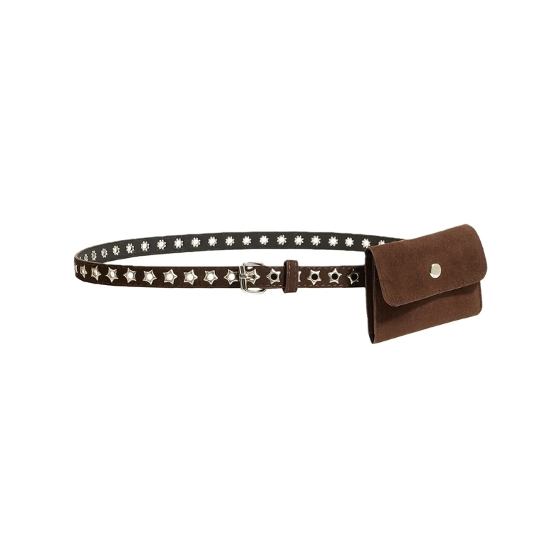 DXAA Practical Women Accessory Waist Pack Belt with Small Wallet Daily Essential for Casual Wear Travel and Formal Event