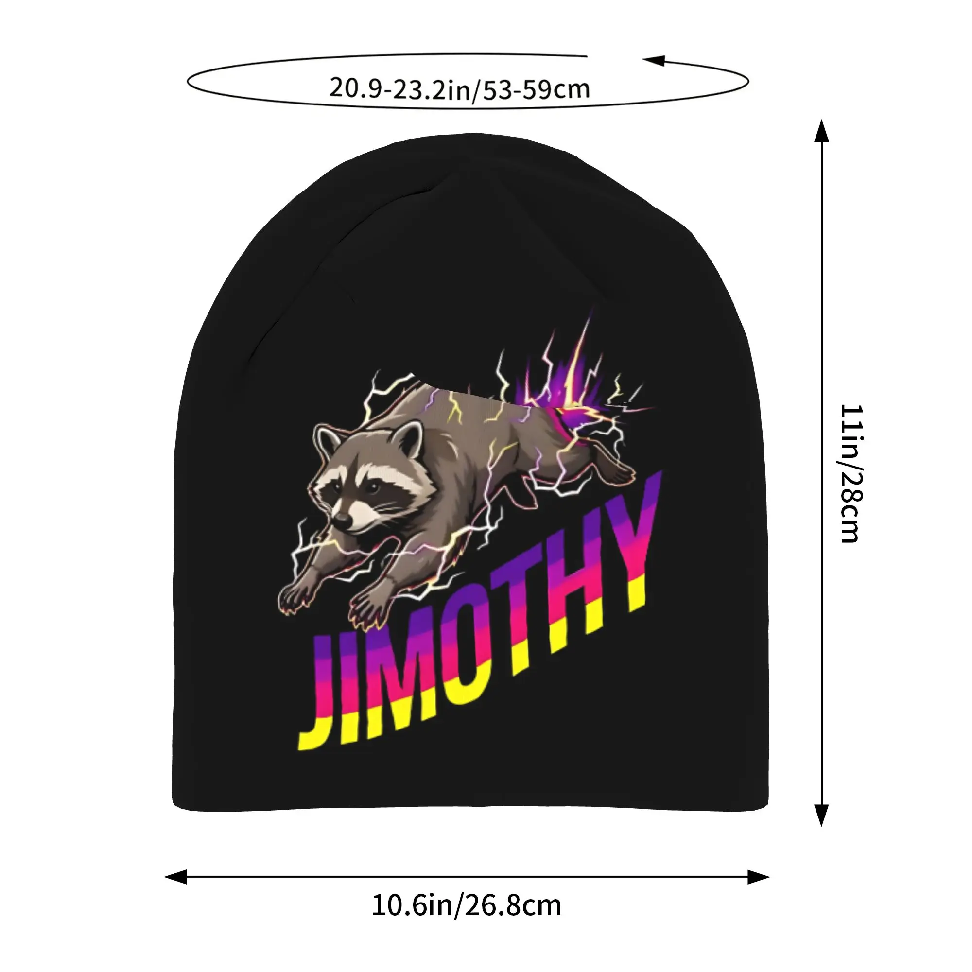 Autumn Jimothy Raccoon  Neon Lightning Trash Panda Bonnet Homme Fashion Thin Hat  Skullies Beanies Caps Men Women Creative Hats