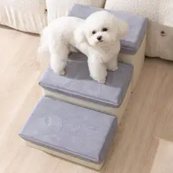 Pet Dog Steps Non-Slip Ladder Sofa Chair Stair Portable Foldable Pet Stairs For Small Dog Cat Pet Ramp Ladder Removable Supplies