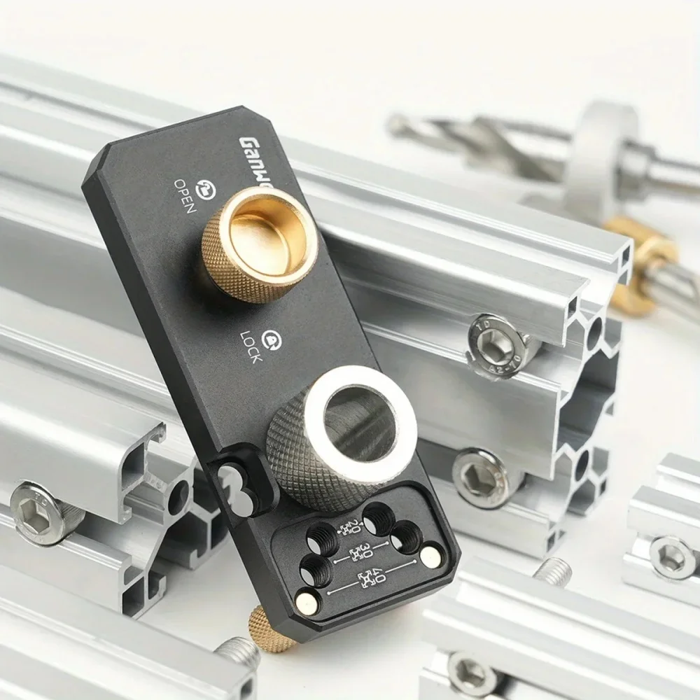 

Adjustable New Aluminum Profile Drilling Aid for 20/30/40 Series Profiles DIY Woodworking Furniture Countersunk Screws Tools