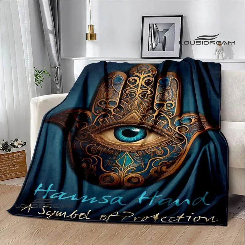 

3D Hand Of Fatima Printed Blankets Fashion Warm Blanket Soft And Comfortable Blanket Home Travel Blanket Birthday Gift