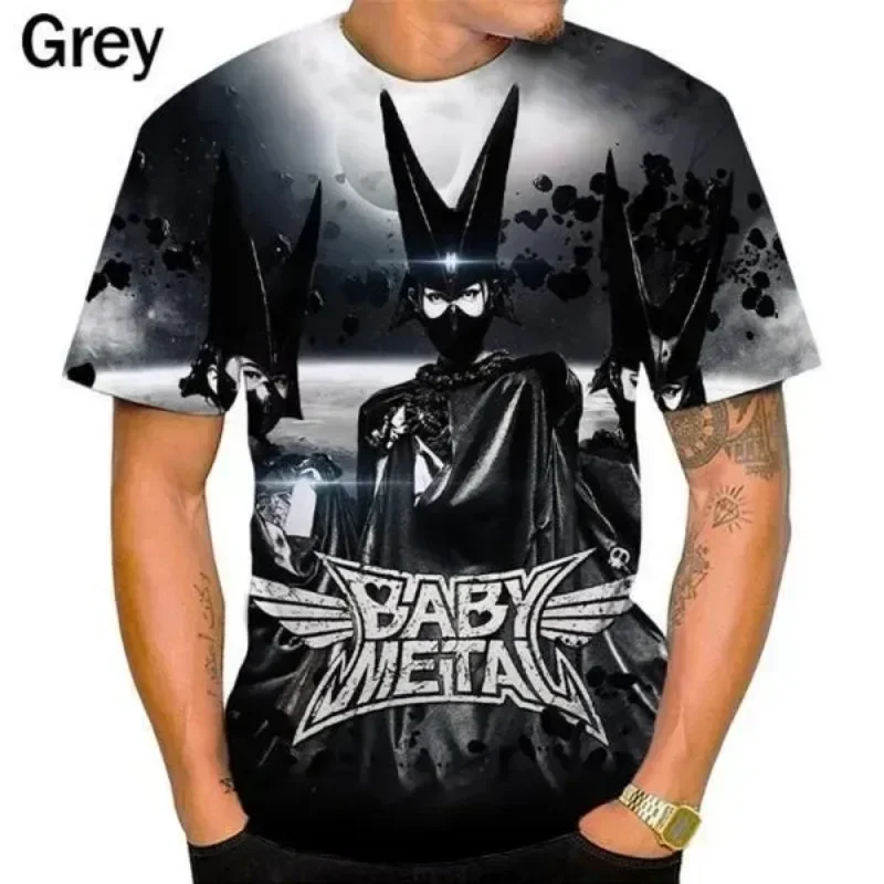 Japanese Girls Heavy Metal Band BABYMETAL 3D Print T Shirt Unisex Fashion Casual Hip-Hop Punk Cool Oversized Short Sleeve Tops