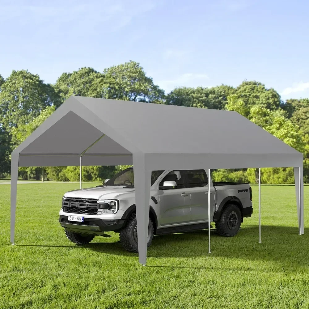 

Carport, 10'x20' Extra Large Heavy Duty Carport, Portable Heavy Duty Garage Shelter with 8 Legs, Garage Tent for Car, Truck, SUV