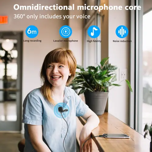 Imagen 2 del producto BOYA-Micrófono de solapa BY-M1 PRO II, condensador Lavalier para iPhone, Android, ordenador, Smartphone, DSLR, Streaming, Youtube, grabación