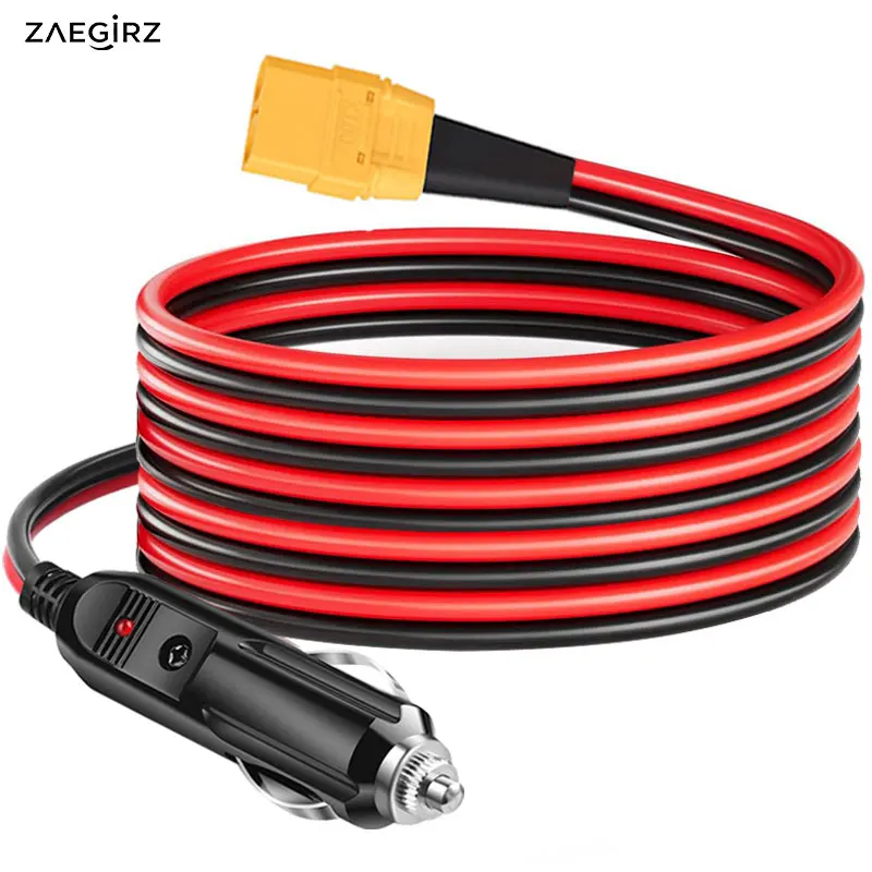 3 Meters/10Ft XT90 to 12V Car Cigarette Lighter Cable for Bluetti AC200/AC200P/AC200Max Portable Power Station Solar Generator