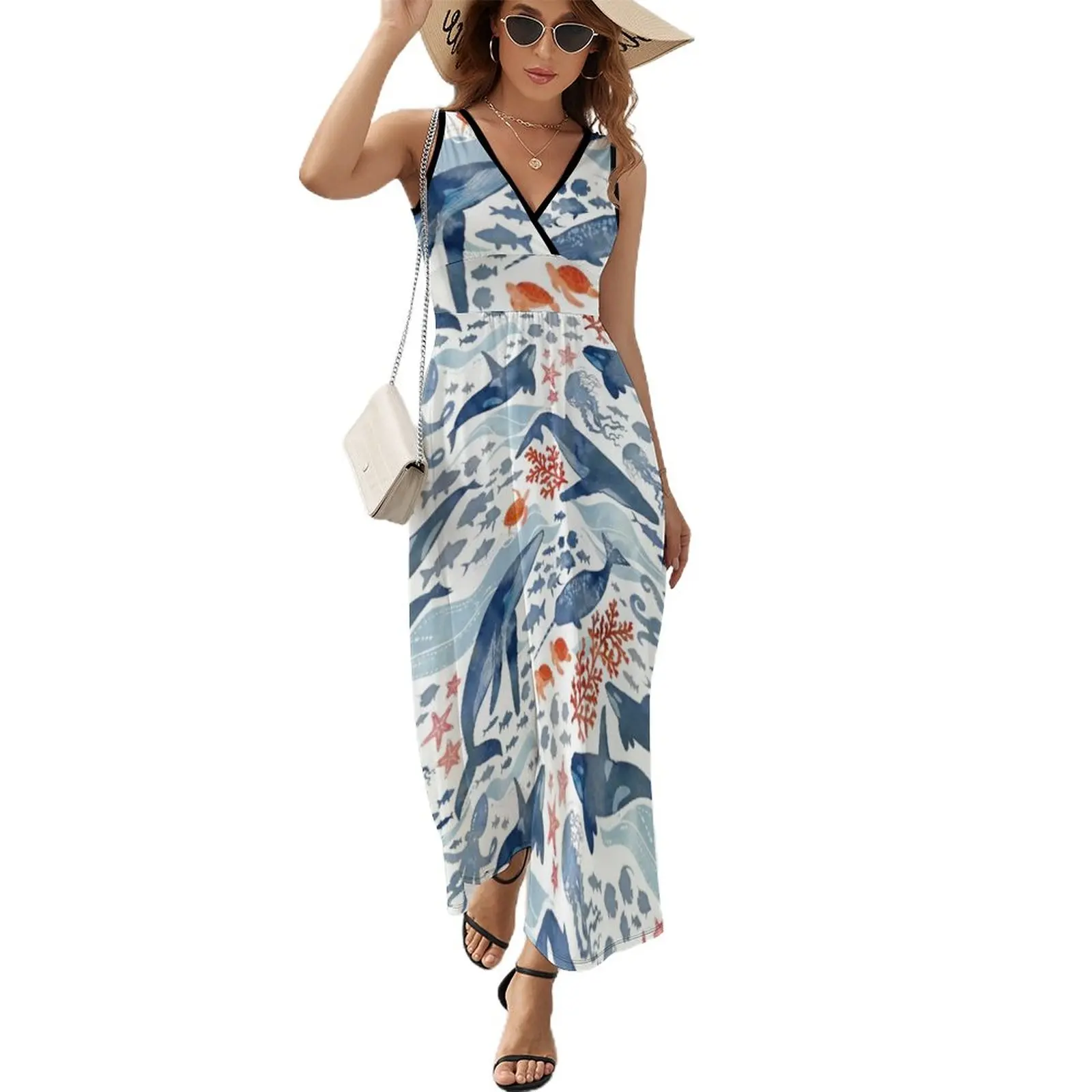 

Ocean life Sleeveless Dress long sleeve dresses clothes Beachwear