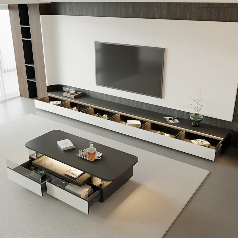 Hardcover Storage Nordic Coffee Table Luxury Modern Design White Black Coffee Table Minimalist Italian Mesita Auxiliar Furniture image 6