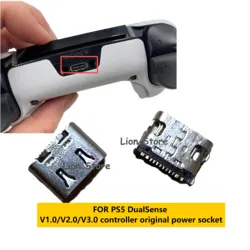 200pcs/lot FOR PS5 DualSense V1.0/V2.0/V3.0 controller original power socket charging port Repair&replace