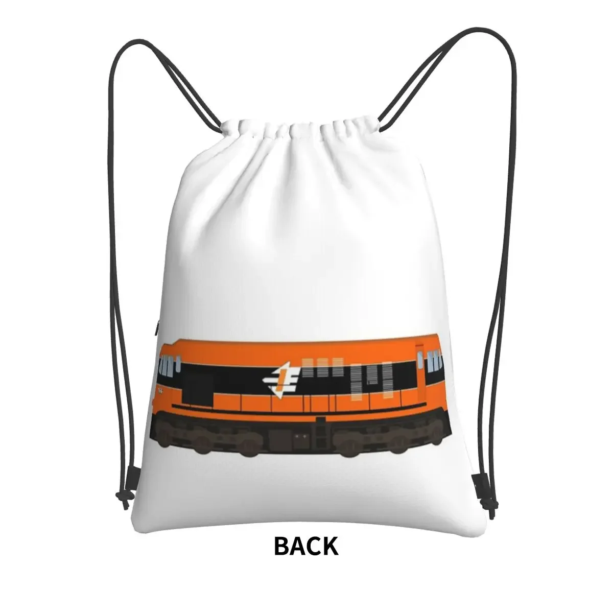 Irish Rail Retro Train Portable Backpacks Drawstring Bag Casual Drawstring Bundle Pocket Sundries Bags For School Students