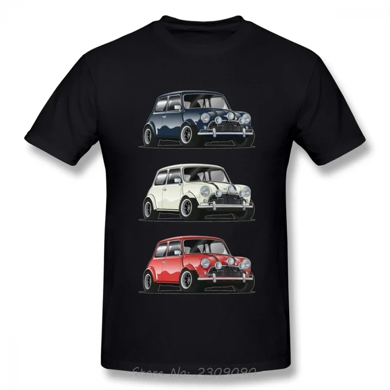 

Retro the Italian trio Mini Cooper T shirt popular car hipster style T-shirt men Cotton tshirt hip hop tees Harajuku