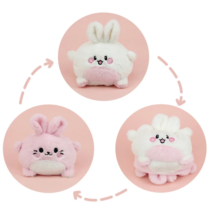 Cartoon Kaninchen Plüsch Puppe Anhänger Wütende Reverse Dekompression Puppe Kleine Ornament Puppe