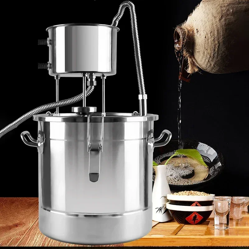 

Portable 220v 22L Distiller Small Shochu Distiller Brewing Equipment Family Distiller Wine Roasting Machine Liquor Hydrosol Mach