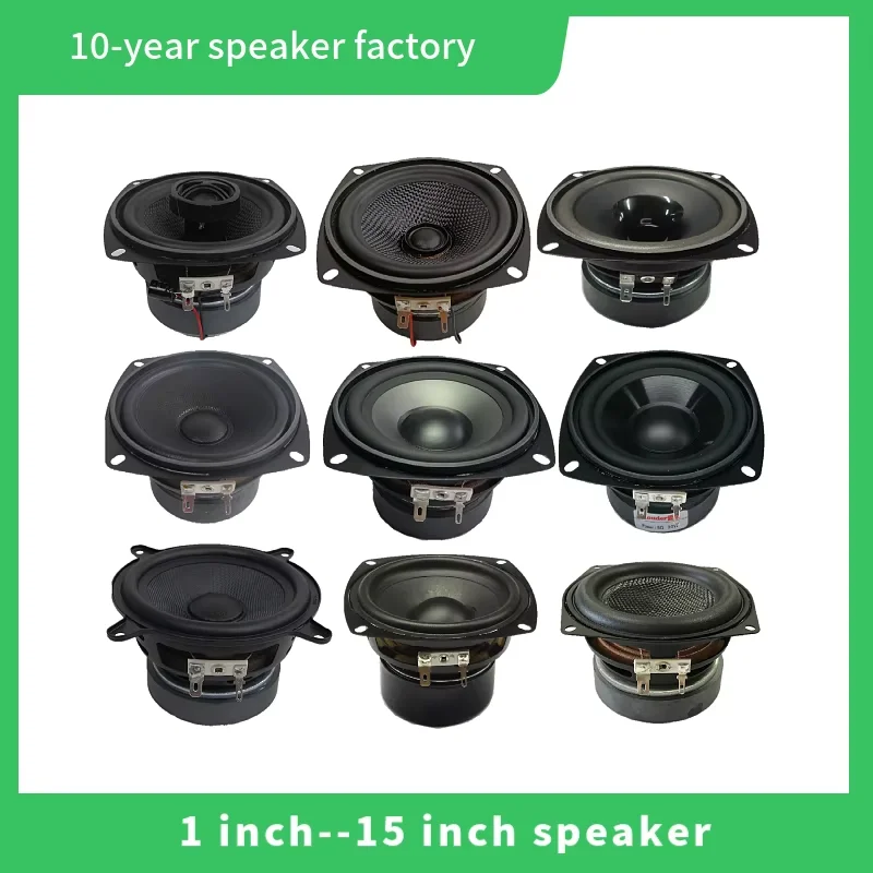 Aluminium cone +Rubber edge 55Hz--10KHz 6.5Inch 4Ω/8Ω Optional RMS Power 30W 90mm-Ferrite magnet Aluminum Frame MidBass Speaker