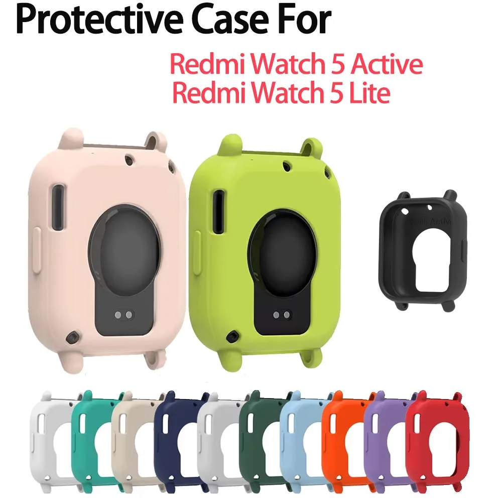 Protective Case for Redmi Watch 5Active/5Lite - Shockproof Cover, Anti-Scratch Durable,Lightweight Flexible Smartwatch Accessory