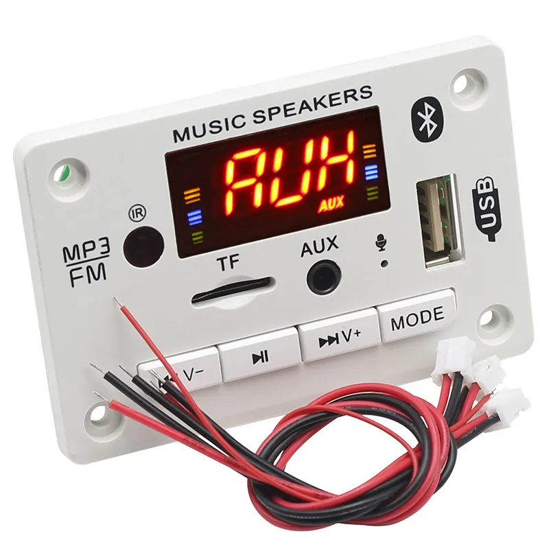 HiFi DC12V Bluetooth Decoder Board for DIY Home Car Speaker, Dual 25W Audio Amplifier Receiver Module