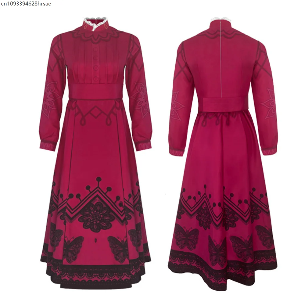 新作アニメフルセット赤いドレスハロウィンパーティーコスプレコスチューム仮面舞踏会ステージ衣装2025