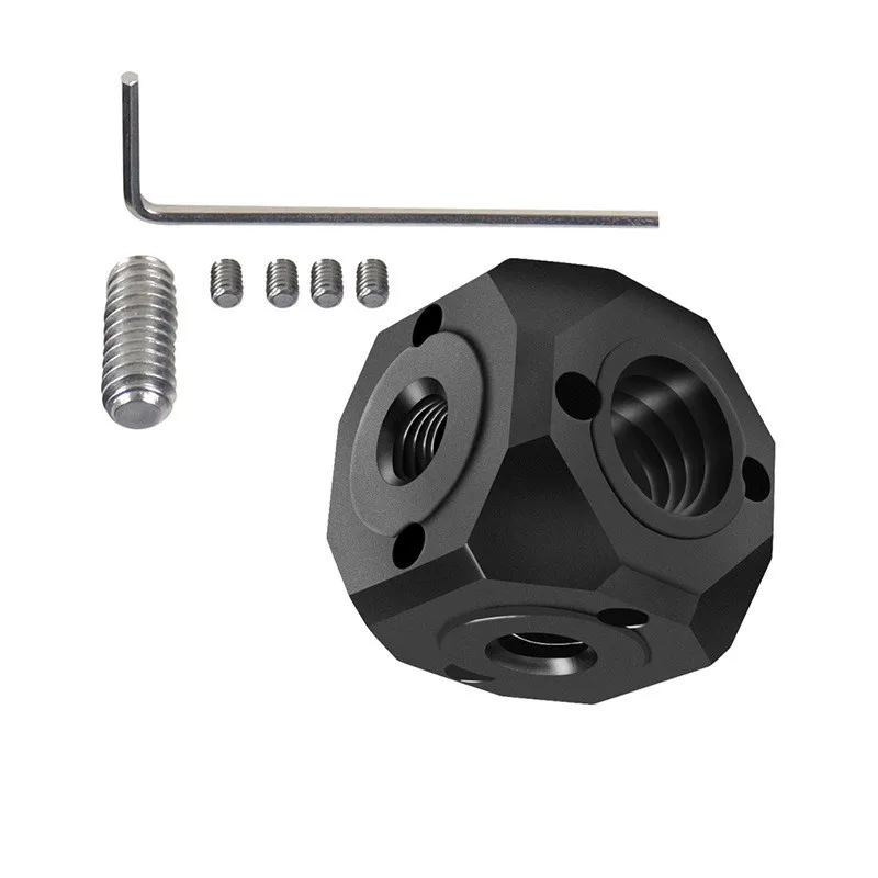 Magic Cubic Mount Tripod Screw Hole Adapter for Magic Arm Flash Vlog Video Fill Light Microphone Extension Mount Head view 3