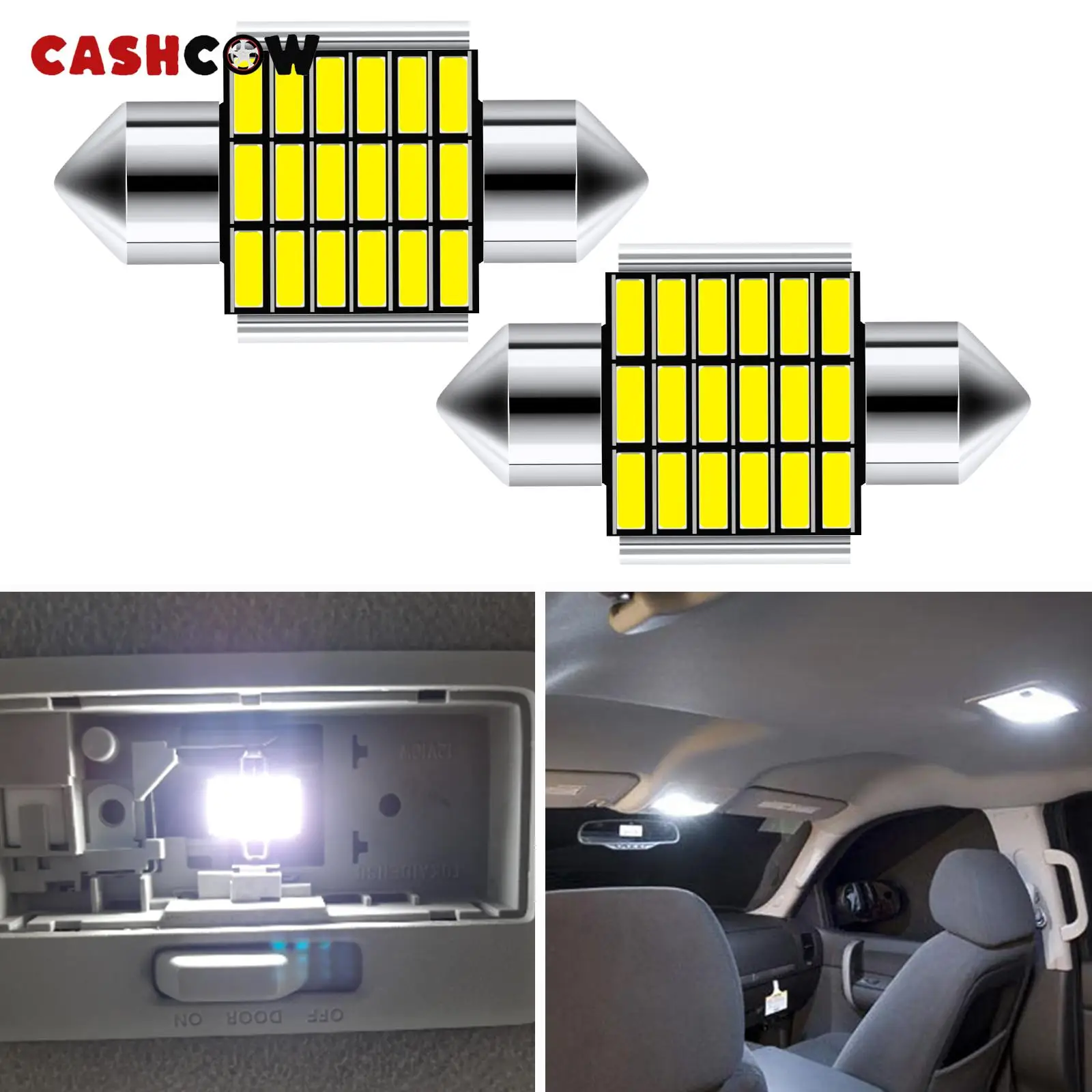 CASHCOW 2Pcs C5W LED CANBUS Bulb 31mm Car Light For VW Passat b6 b8 b5 b7 Golf 4 5 6 7 mk3 t5 t6 polo tiguan cc jetta Sharan