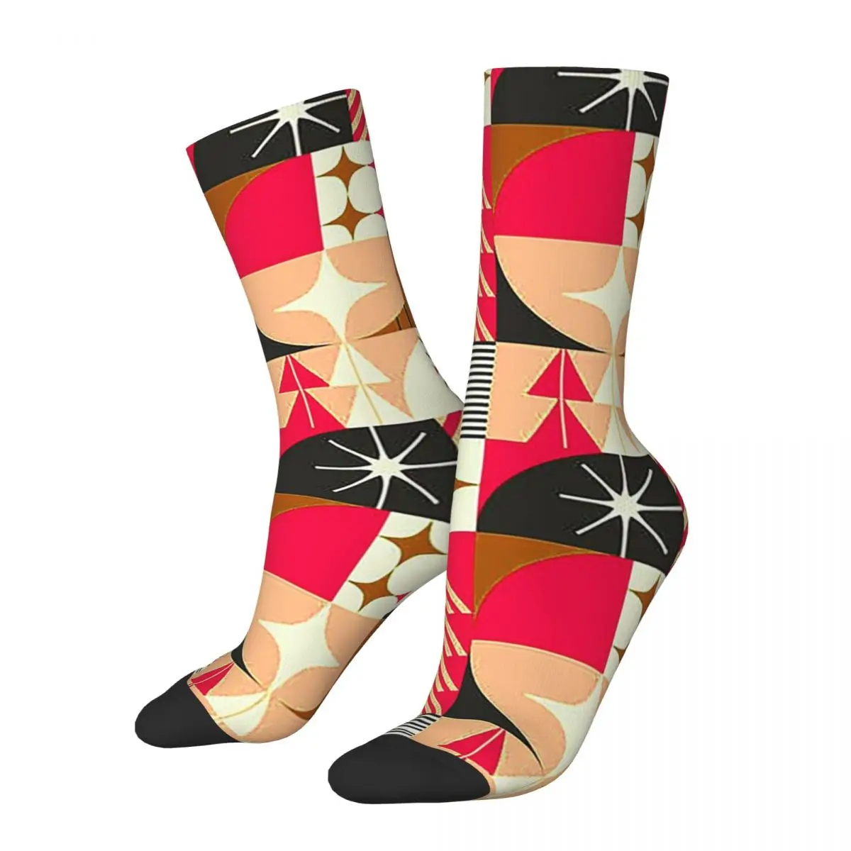 

Colofrul Christms Pattern Socks Harajuku Sweat Absorbing Stockings All Season Long Socks Accessories for Man's Woman's