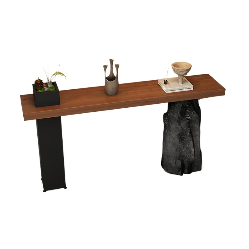 

Solid wood entrance table Household entrance against the wall Entrance table Hotel end view table Villa decoration