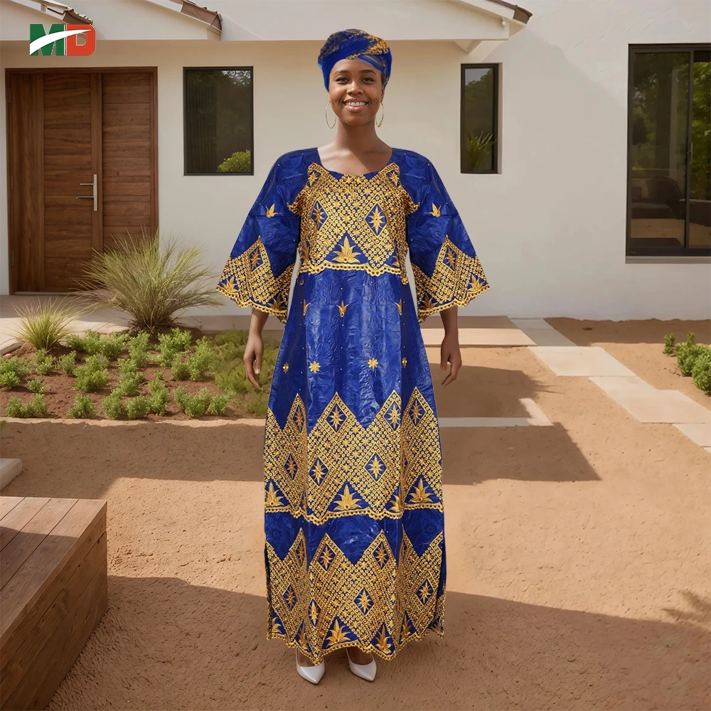 

MD африканские платья для женщин, традиционное турецкое платье с вышивкой, вечернее платье Bazin Riche Boubou, халат Djellaba, африканская одежда