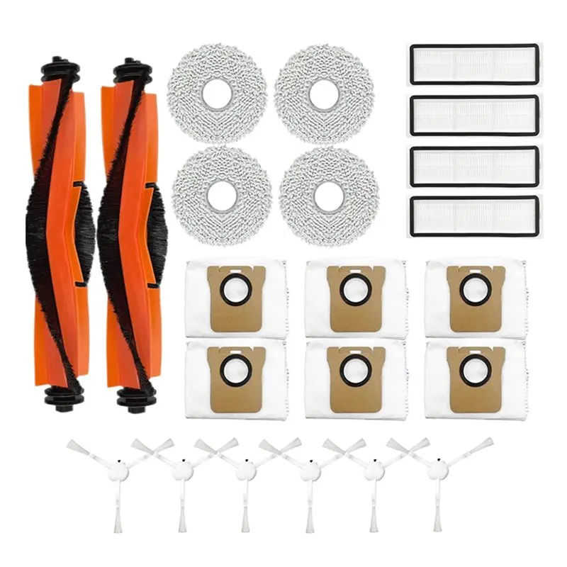 

【PARTY】Запасные части и аксессуары для робота-пылесоса Xiaomi X20+ X20 Plus: роликовая и боковые щетки, HEPA-фильтр, салфетка для влажной уборки, мешки для сбора пыли