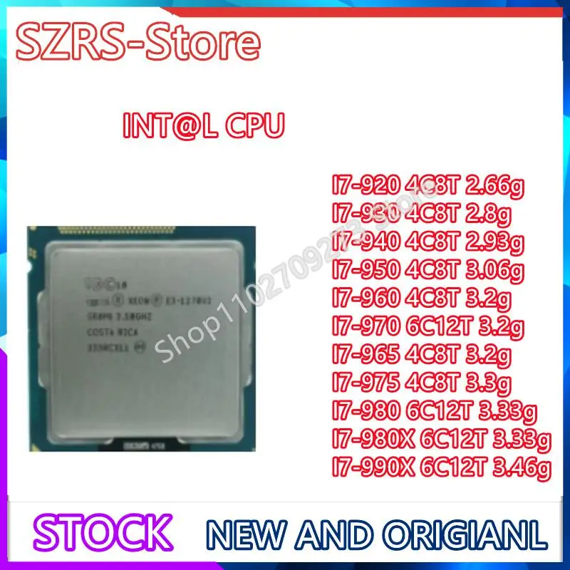 

Int @ l i7 920 930 940 950 960 970 965 975 i7 980 980X 990X LGA1366