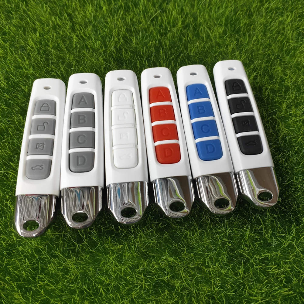 Control remoto de copia de 433MHZ, controlador de abridor de puerta de garaje, duplicador, clonación de clave de código con batería, 10 colores