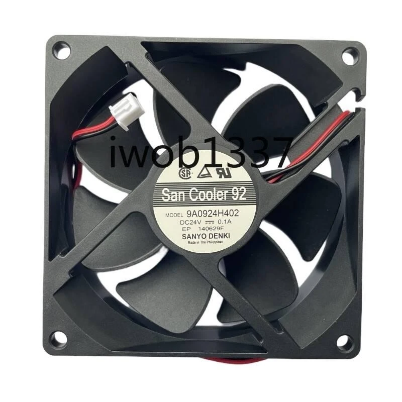 For 9025 24V 0.1A 9A0924H402 2Line Silent Dual Ball Bearing Heat Dissipation Fan